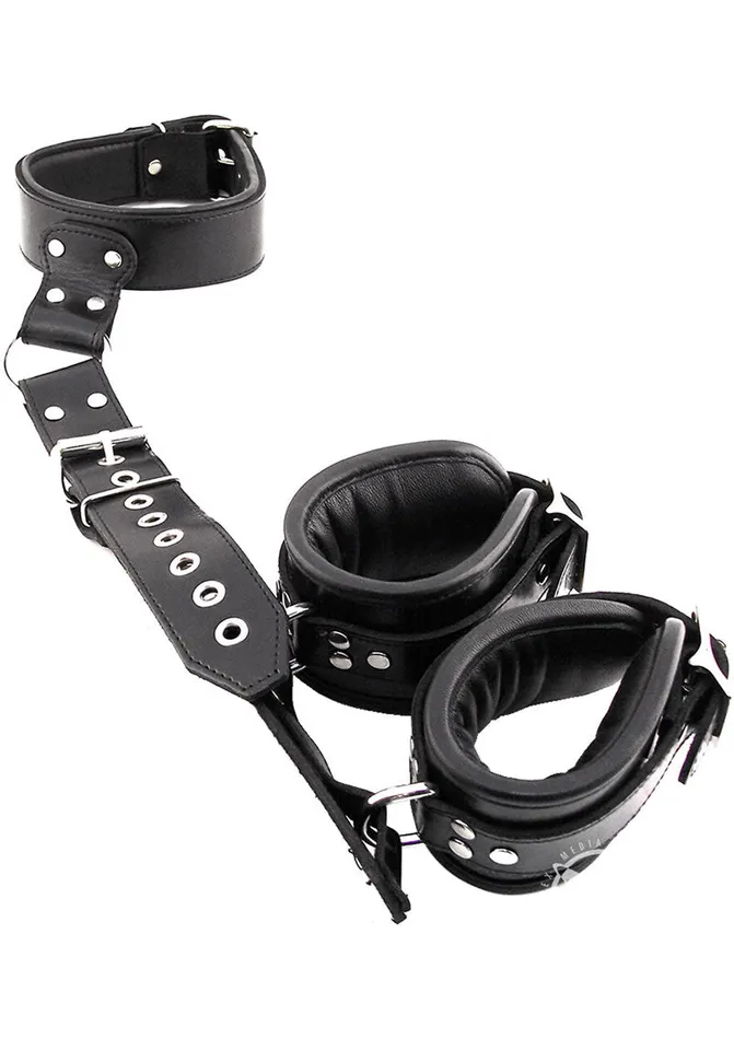 Rouge Neck To Hand Restraint Black Rouge Anal