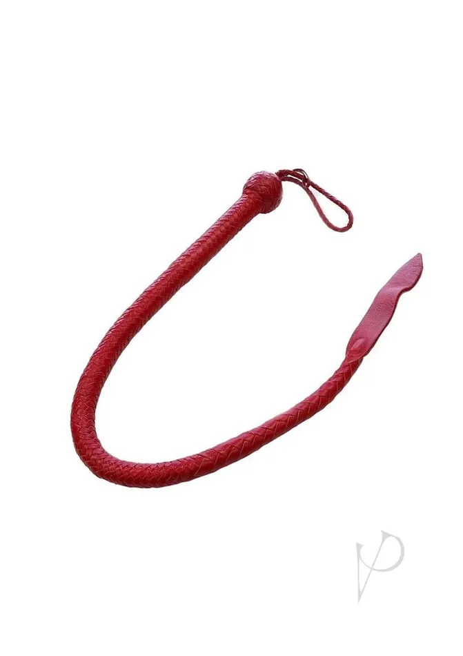 Rouge Restraints Rouge Leather Devil Tail Whip Red