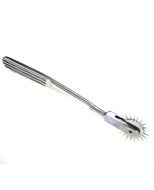 Rouge Single Stainless Steel Pinwheel Silver Rouge Dildos