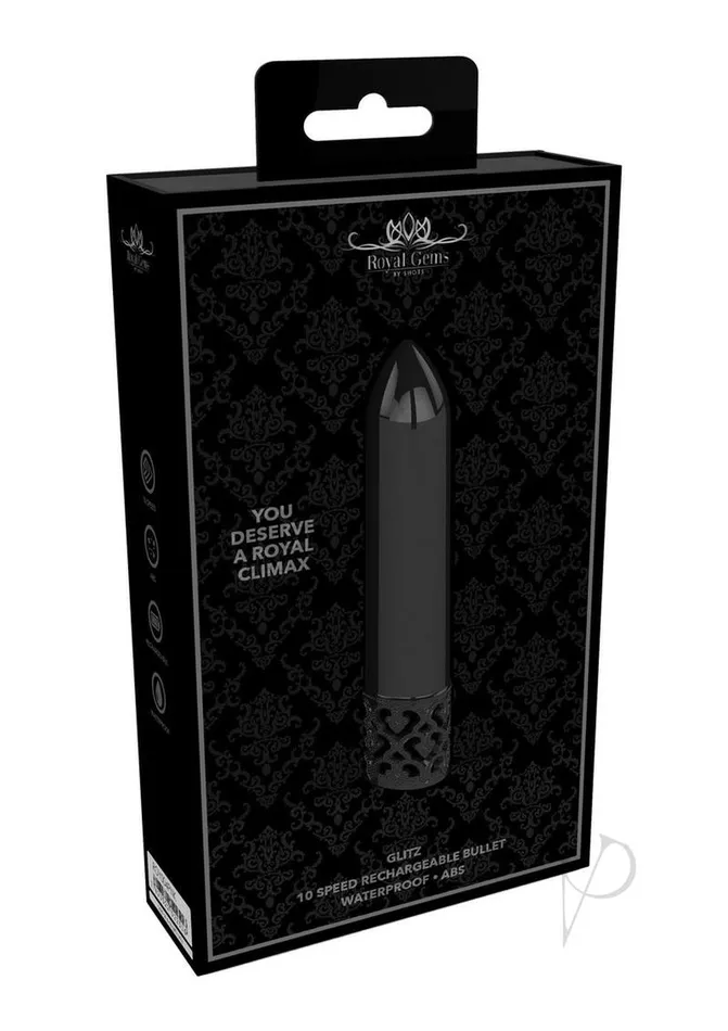 Royal Gems Female Sex Toys Royal Gems Glitz Rechargeable Bullet Gunmetal