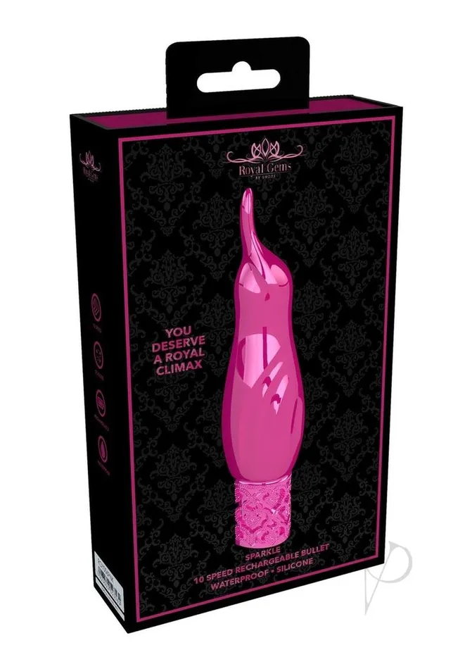 Royal Gems Female Sex Toys Royal Gems Sparkle Silicone Rechargeable Bullet Pink