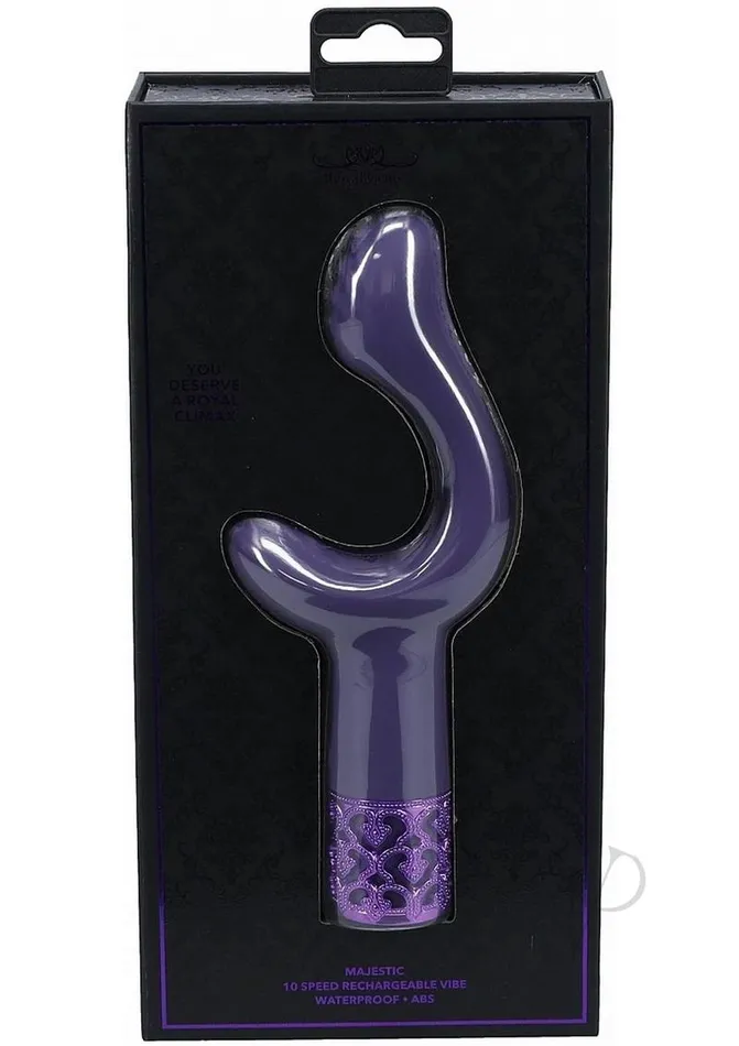 Royal Gems Majestic Rechargeable Silicone Vibrator Purple Royal Gems Vibrators Royal Gems Majestic Rechargeable Silicone Vibrator Purple Royal Gems Vibrators