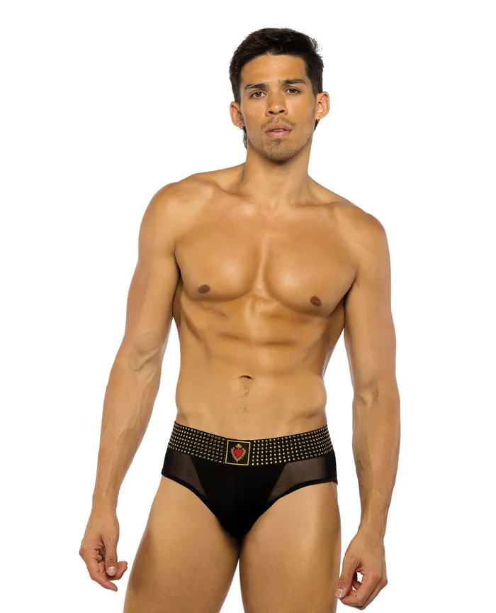 Sacred Heart Briefs wStudded Elastic Waist Band Black LG Roma Confidential Anal Sacred Heart Briefs wStudded Elastic Waist Band Black LG Roma Confidential Anal