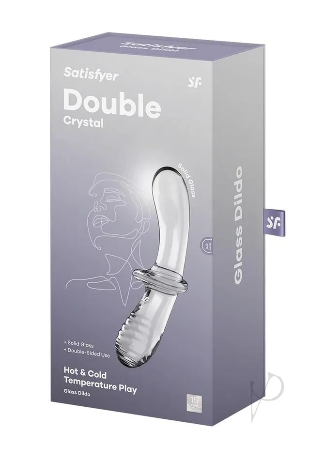 Satisfyer Double Crystal Glass Dildo Clear Satisfyer Dildos
