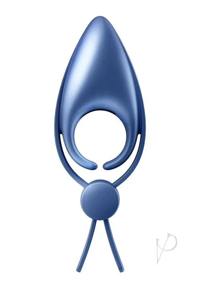 Satisfyer Men Sniper Rechargeable Silicone Vibrating Cock Ring GrayBlue Satisfyer Male Sex Toys