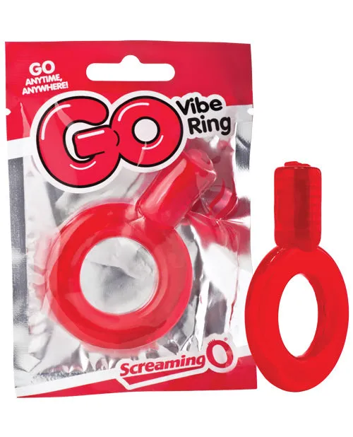 Screaming O Male Sex Toys Go Vibe Ring Disposable Cock Ring Red