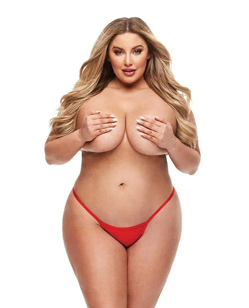 Secrets Secrets Rechargeable Silicone Microfiber GString and Panty Vibe with Remote Control Plus Size Red Female Sex Toys Secrets Secrets Rechargeable Silicone Microfiber GString and Panty Vibe with Remote Control Plus Size Red Female Sex Toys