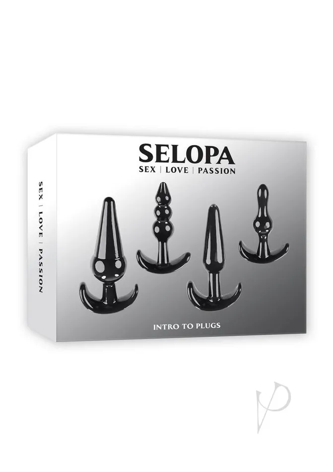 Selopa Anal Selopa Intro to Plugs 4pc Set Black