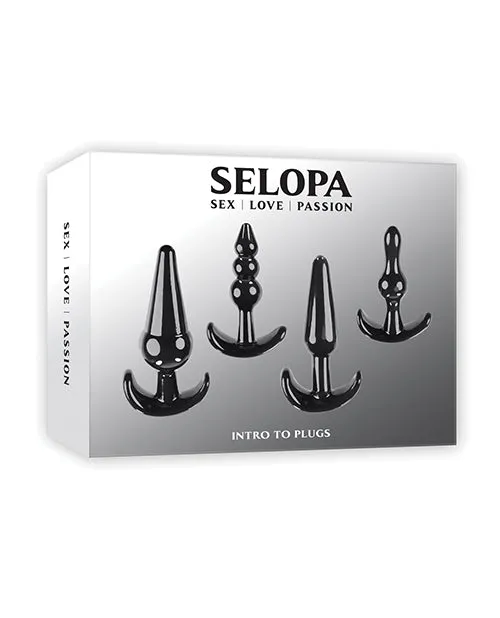 Selopa Anal Selopa Intro to Plugs 4pc Set Black