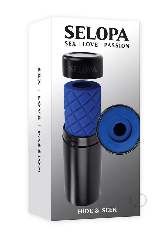 Selopa Vibrators Selopa Hide and Seek Stroker BlueBlack