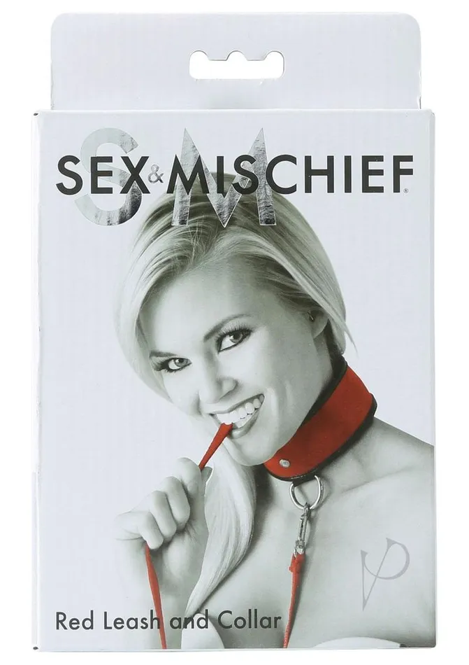 Sex and Mischief Leash and Collar Red Sex And Mischief Vibrators