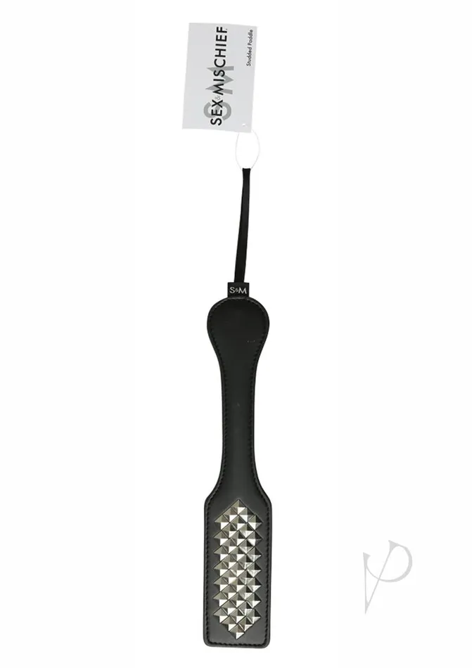 Sex and Mischief Studded Paddle 125in Black Sex And Mischief Anal