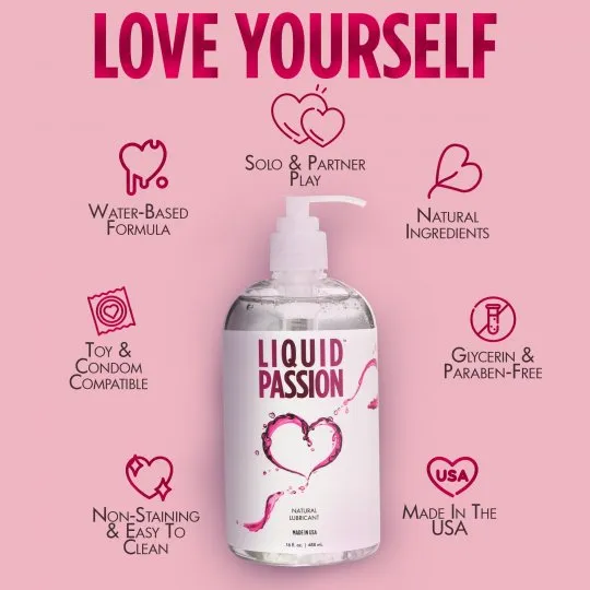 Sexual Health Wellbeing Passion Lubes Liquid Passion Natural Lubricant 16oz