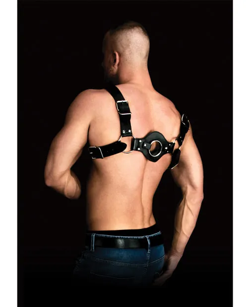 Shots Ouch Costas Solid Structure 1 Body Harness Black Ouch Anal