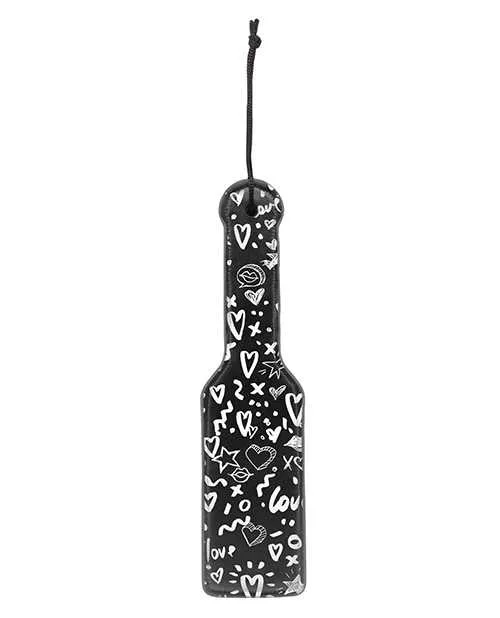 Shots Ouch Love Street Art Fashion Printed Paddle Black Ouch Vibrators