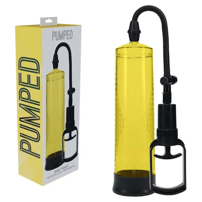 Shots Toys Pumped Basic Penis Pump 2 Yellow Male Sex Toys