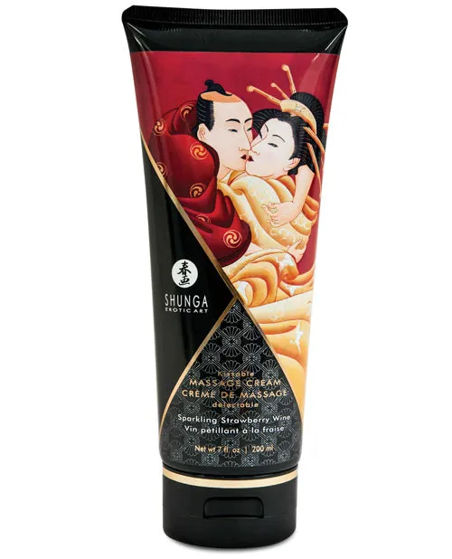 Shunga Couples Shunga Kissable Massage Cream 7 oz Sparkling Strawberry Wine Shunga Couples Shunga Kissable Massage Cream 7 oz Sparkling Strawberry Wine
