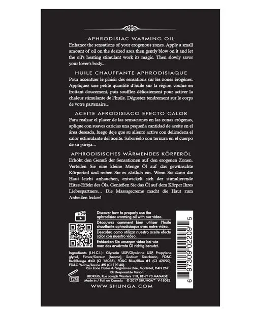 Shunga Female Sex Toys Shunga Warming Oil 35 oz Intoxicating Chocolate Shunga Female Sex Toys Shunga Warming Oil 35 oz Intoxicating Chocolate
