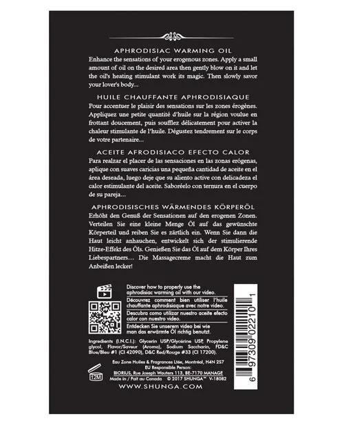 Shunga Shunga Warming Oil 35 oz Coconut Thrills Female Sex Toys Shunga Shunga Warming Oil 35 oz Coconut Thrills Female Sex Toys