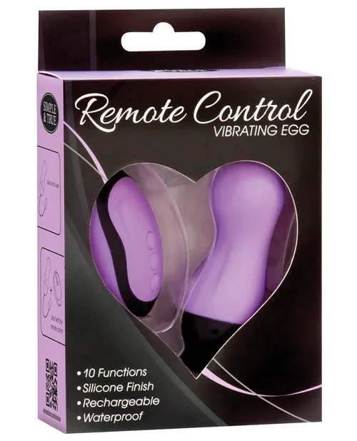 Simple and True Vibrating Rechargeable Silicone Egg with Remote Control Purple Powerbullet Female Sex Toys