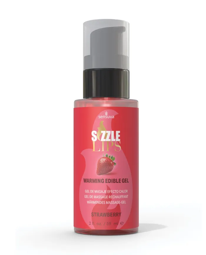 Sizzle Lips Enhancers Sizzle Lips Warming Edible Gel Strawberry 2oz Sizzle Lips Enhancers Sizzle Lips Warming Edible Gel Strawberry 2oz