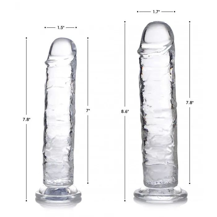 Slim CThru Clear Dildo Curve Toys Dildos