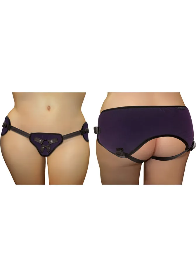 Sportsheets Curvy Collection Plush Adjustable StrapOn Plus Size Purple Sportsheets Female Sex Toys