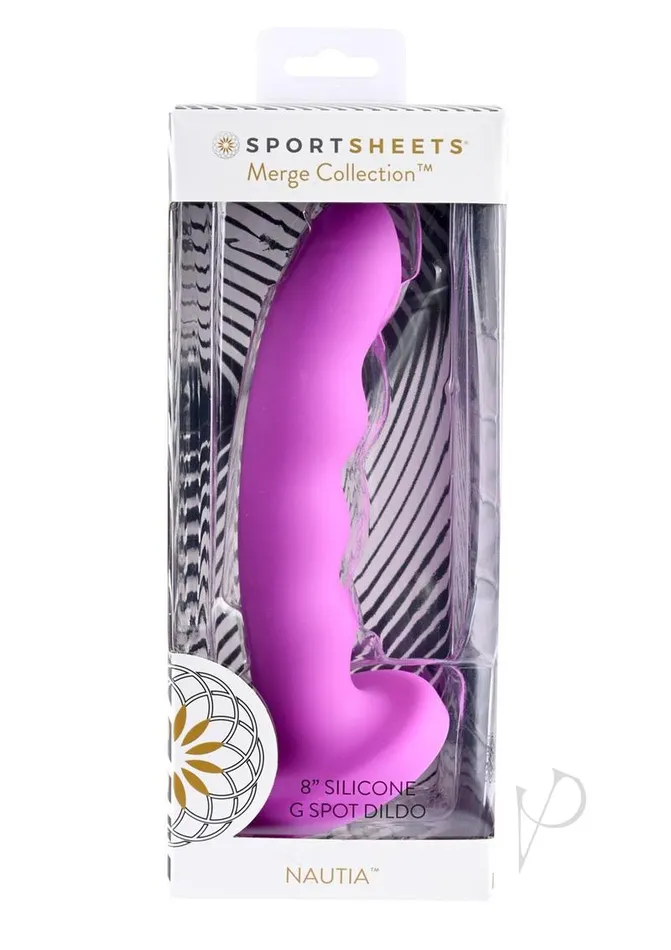 Sportsheets Female Sex Toys Nautia Silicone Curved Dildo with Suction Cup 8in Fuchsia Sportsheets Female Sex Toys Nautia Silicone Curved Dildo with Suction Cup 8in Fuchsia