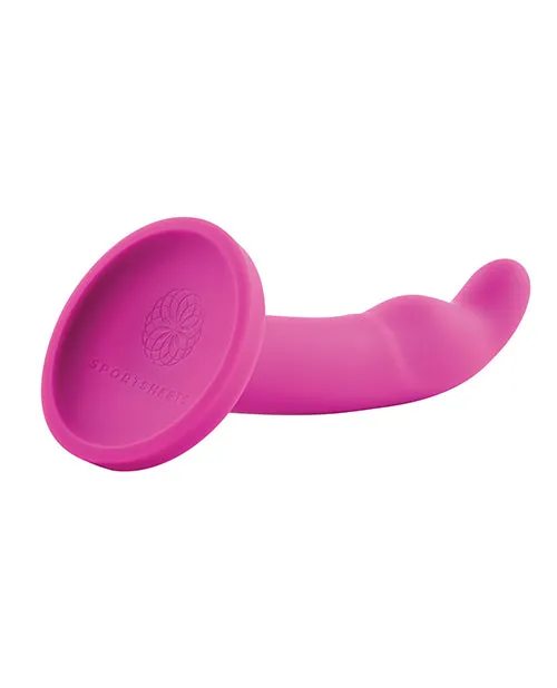Sportsheets Female Sex Toys Tana Silicone Curved Dildo with Suction Cup 8in Pink