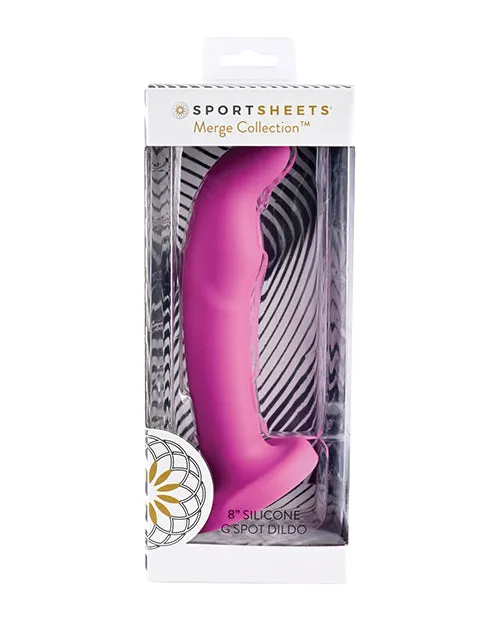 Sportsheets Female Sex Toys Tana Silicone Curved Dildo with Suction Cup 8in Pink