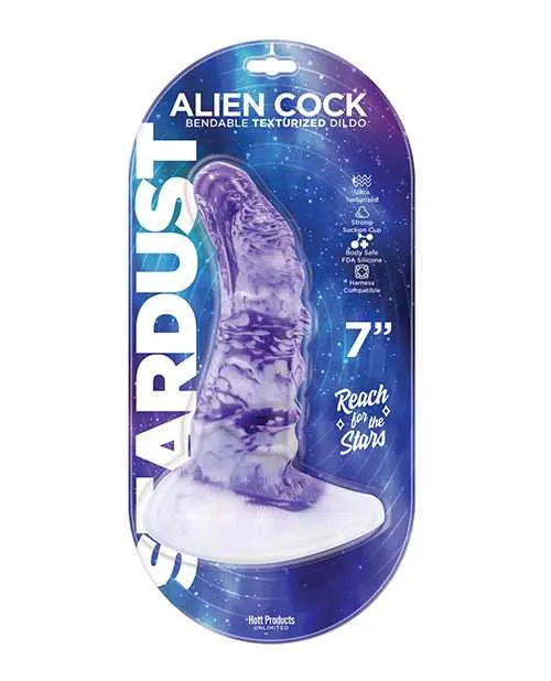 Stardust Dildos Stardust Alien Silicone Dildo 7in PurpleWhite Stardust Dildos Stardust Alien Silicone Dildo 7in PurpleWhite