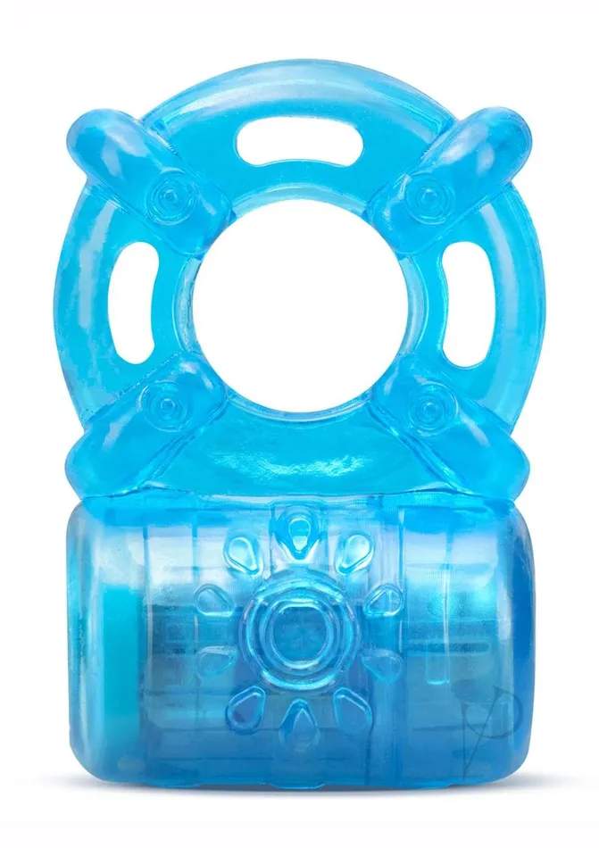 Stay Hard Male Sex Toys Stay Hard Rechargeable 5 Function Cock Ring Blue