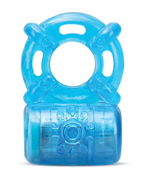 Stay Hard Male Sex Toys Stay Hard Rechargeable 5 Function Cock Ring Blue