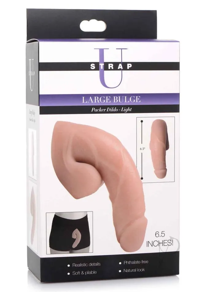 Strap U Dildos StrapU Large Bulge Soft Packer Dildo 65in Vanilla