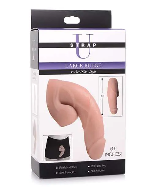 Strap U Dildos StrapU Large Bulge Soft Packer Dildo 65in Vanilla