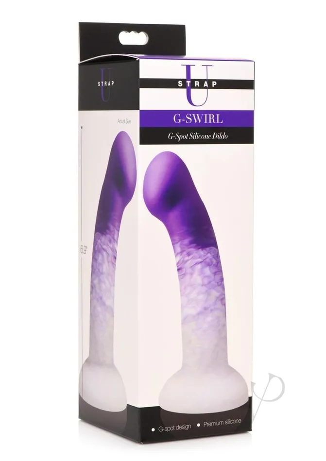 Strap U GSwirl GSpot Silicone Dildo Purple Strap U Dildos