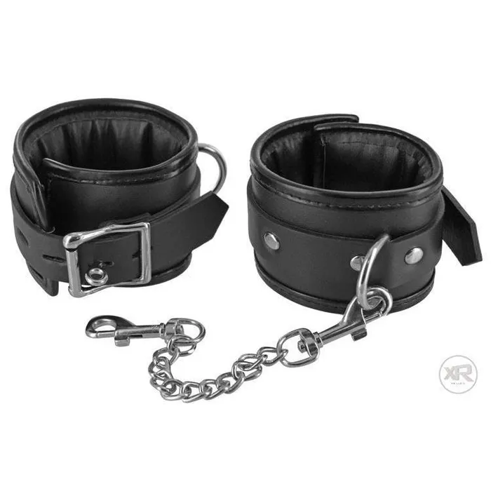Strict Couples Locking Padded Wrist Cuffs with Chain