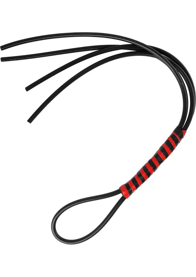 Strict Leather Heavy Duty Silicone Flogger BlackRed Strict Leather Restraints
