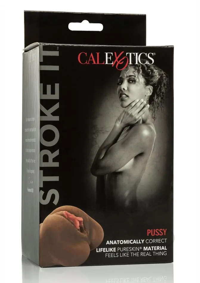 Stroke It Pussy Realistic Stroker Chocolate Stroke It Male Sex Toys