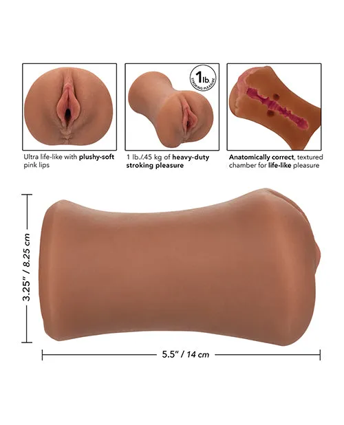 Stroke it Tight Pussy Masturbator Caramel Stroke It Male Sex Toys