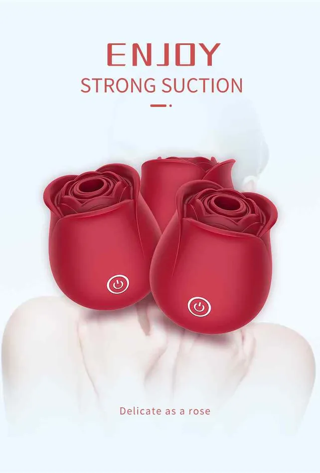 Strong Suction Rose Toy Vibrator Wild Night Fantasies Vibrators