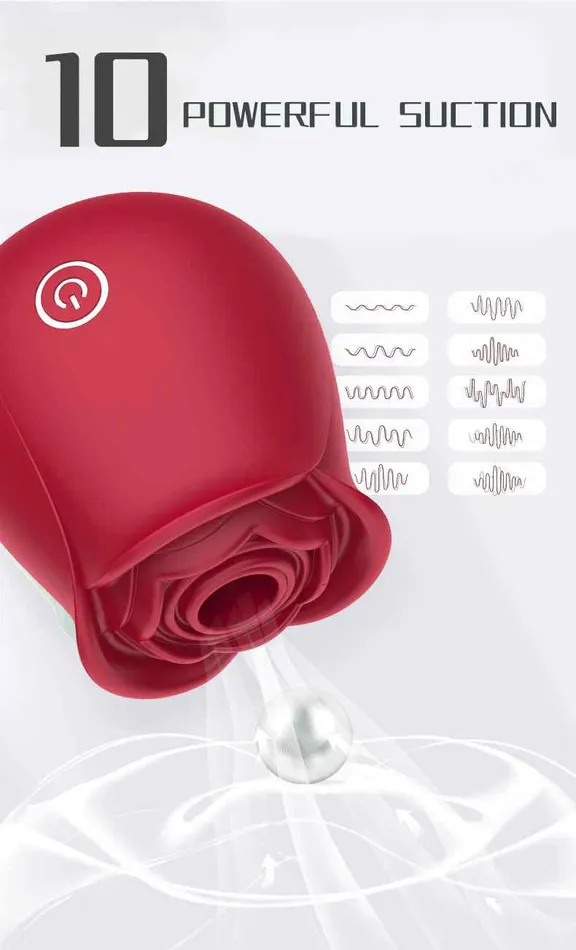 Strong Suction Rose Toy Vibrator Wild Night Fantasies Vibrators