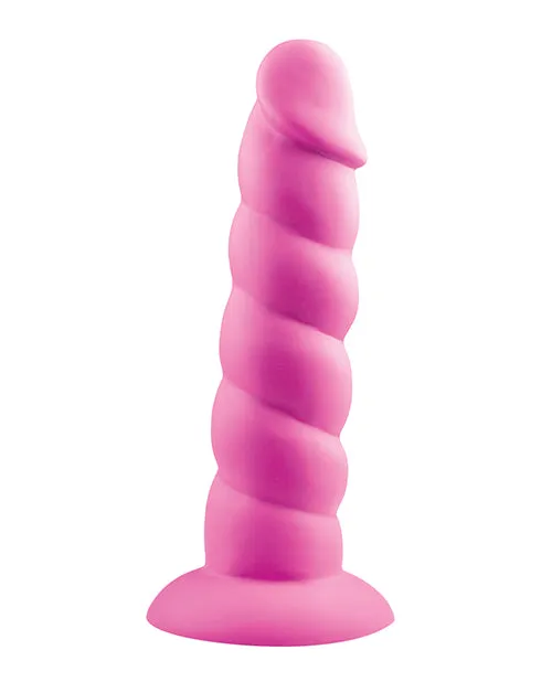 Suga Daddy Silicone Dildo 7In Pink Rock Candy Toys Dildos