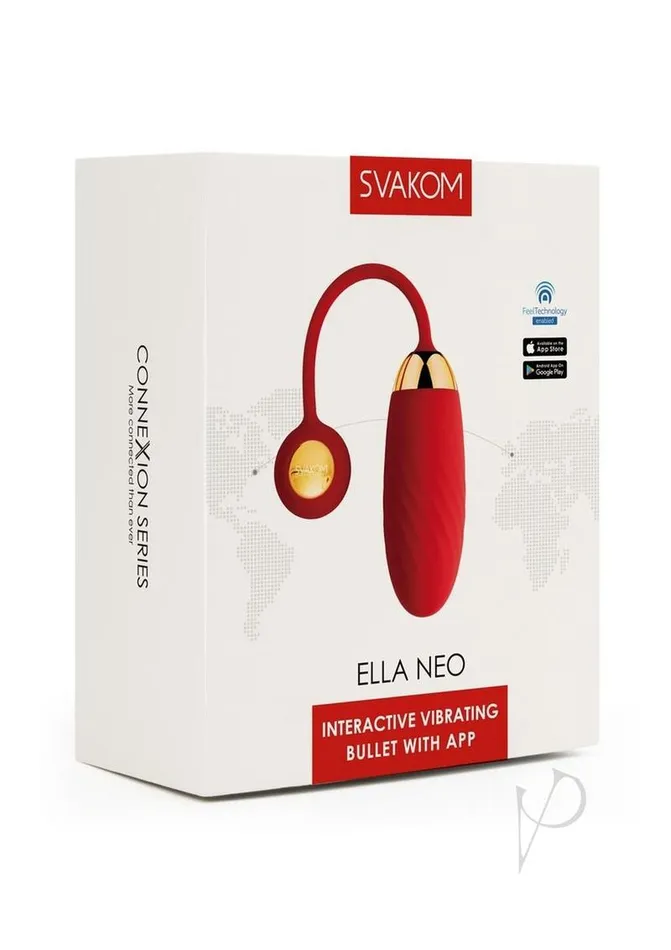 Svakom Female Sex Toys Svakom Ella Neo Silicone Interactive Bullet Vibrator RedGold Svakom Female Sex Toys Svakom Ella Neo Silicone Interactive Bullet Vibrator RedGold