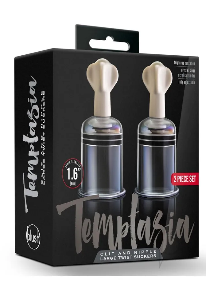 Temptasia Anal Temptasia Clit and Nipple Large Twist Suckers set of 2 Clear Temptasia Anal Temptasia Clit and Nipple Large Twist Suckers set of 2 Clear