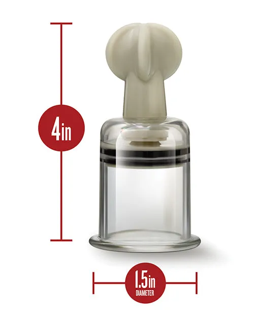 Temptasia Anal Temptasia Clit and Nipple Large Twist Suckers set of 2 Clear