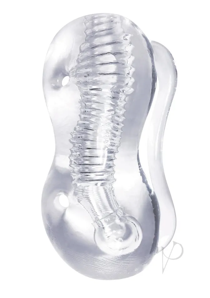 The 9s Clear Stroke Twister Masturbator 525in Clear The 9s Male Sex Toys