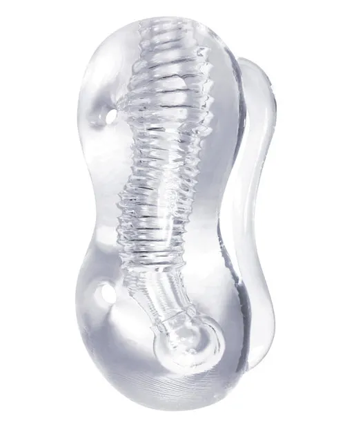 The 9s Clear Stroke Twister Masturbator 525in Clear The 9s Male Sex Toys