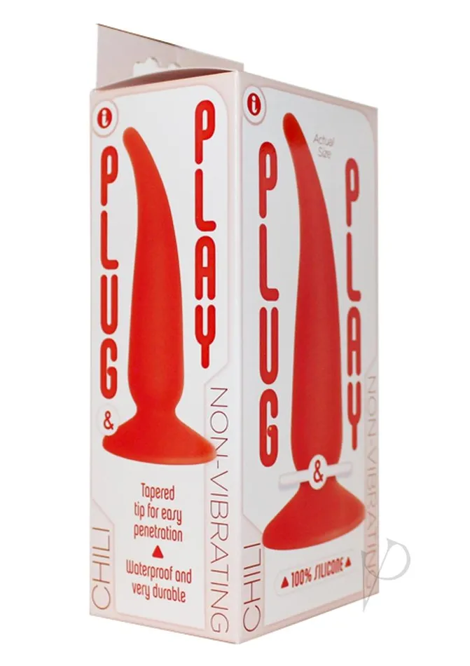 The 9s Plug and Play Chili Silicone Butt Plug Red The 9s Anal