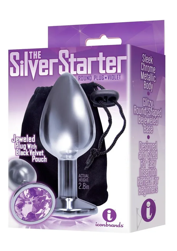 The 9s The Silver Starter Bejeweled Stainless Steel Plug Violet The 9s Anal The 9s The Silver Starter Bejeweled Stainless Steel Plug Violet The 9s Anal